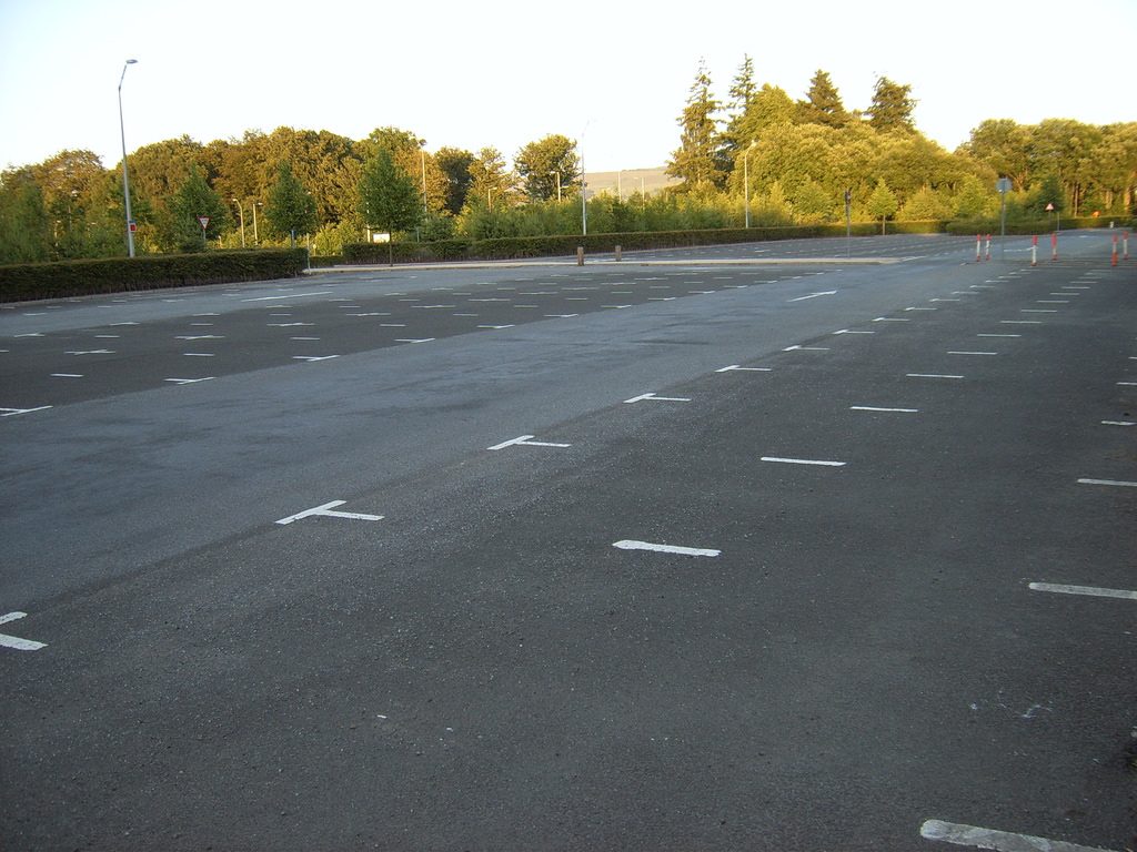 clean outdoor car park